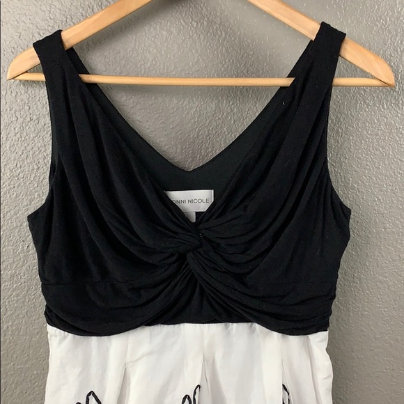 Ronni Nicole black white fit & flare dress - Picture 2 of 8